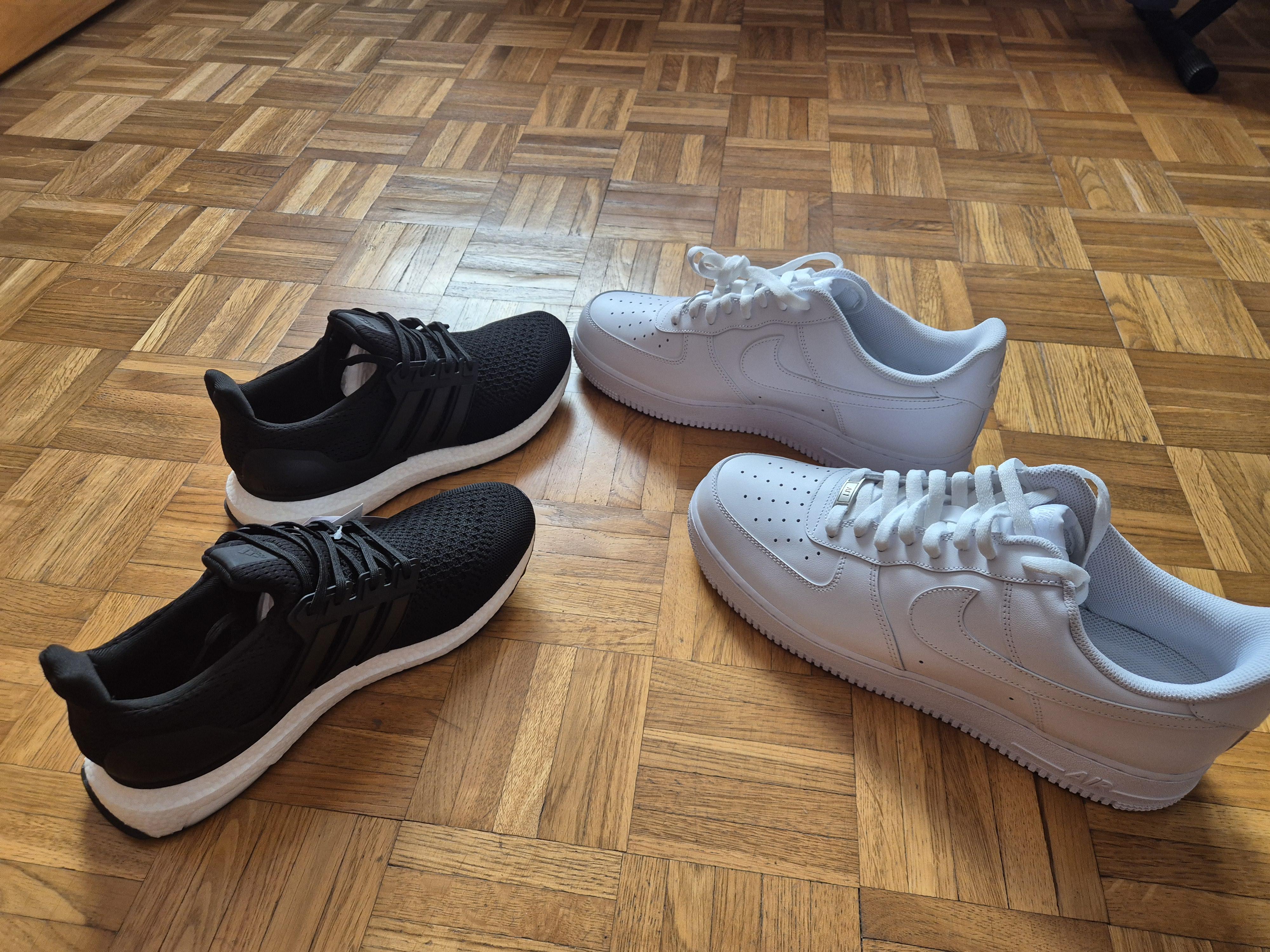 Two pairs of shoes included in the Reddit haul